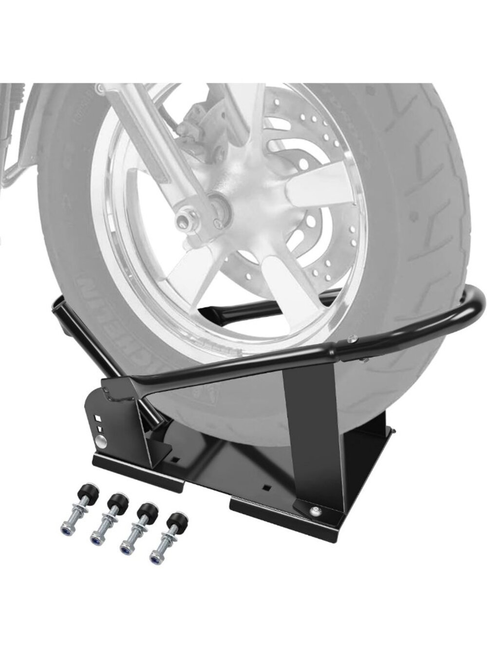 Adjustable Motorcycle Wheel Chock for 15"-21" Wheels | Heavy Duty 1800 lbs